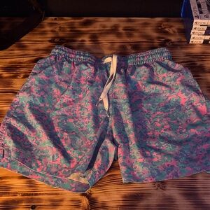 Chubbies Pink and Blue Swim Trunks